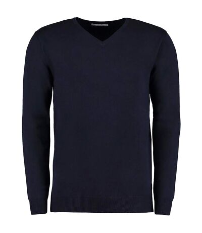 Kustom Kit Mens Arundel Long Sleeve V-Neck Sweater (Navy Blue) - UTBC1446