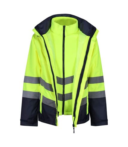 Mens 3 in 1 high-vis jacket yellow/navy Regatta