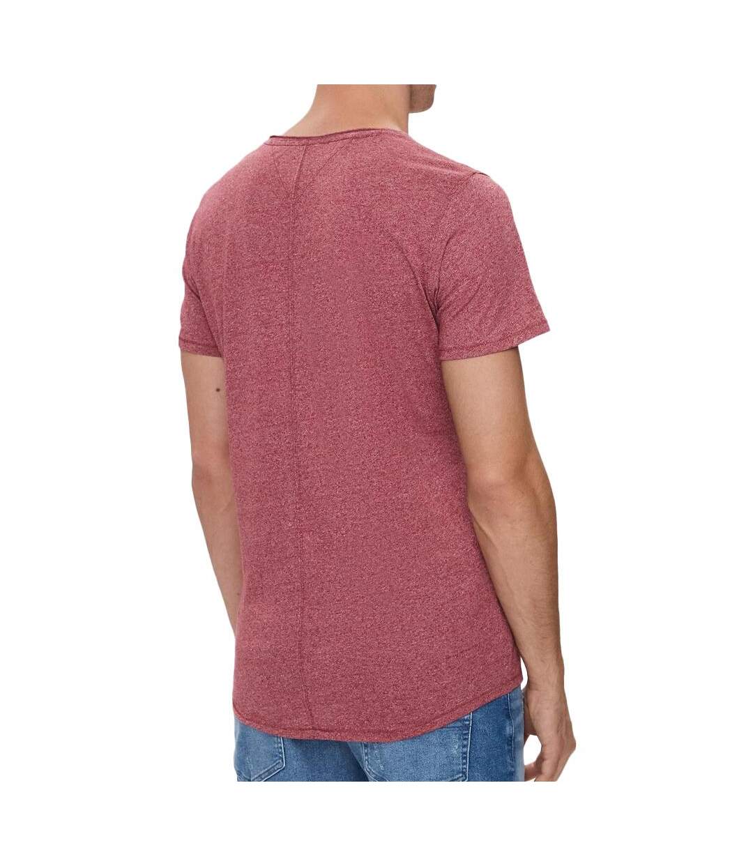 T-shirt Rouge Homme Tommy Hilfiger Xslim Jaspe - L-2