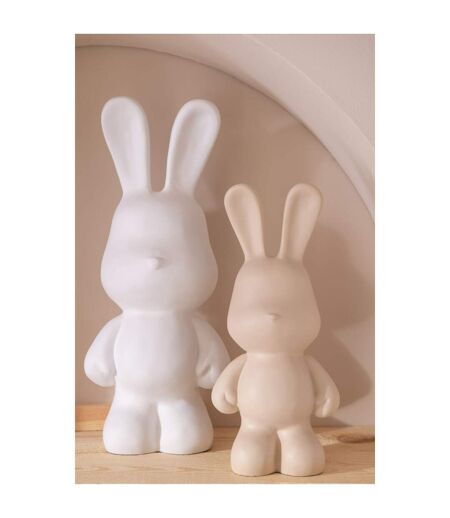 Statuette Lapin en Résine Eddy 49cm Blanc