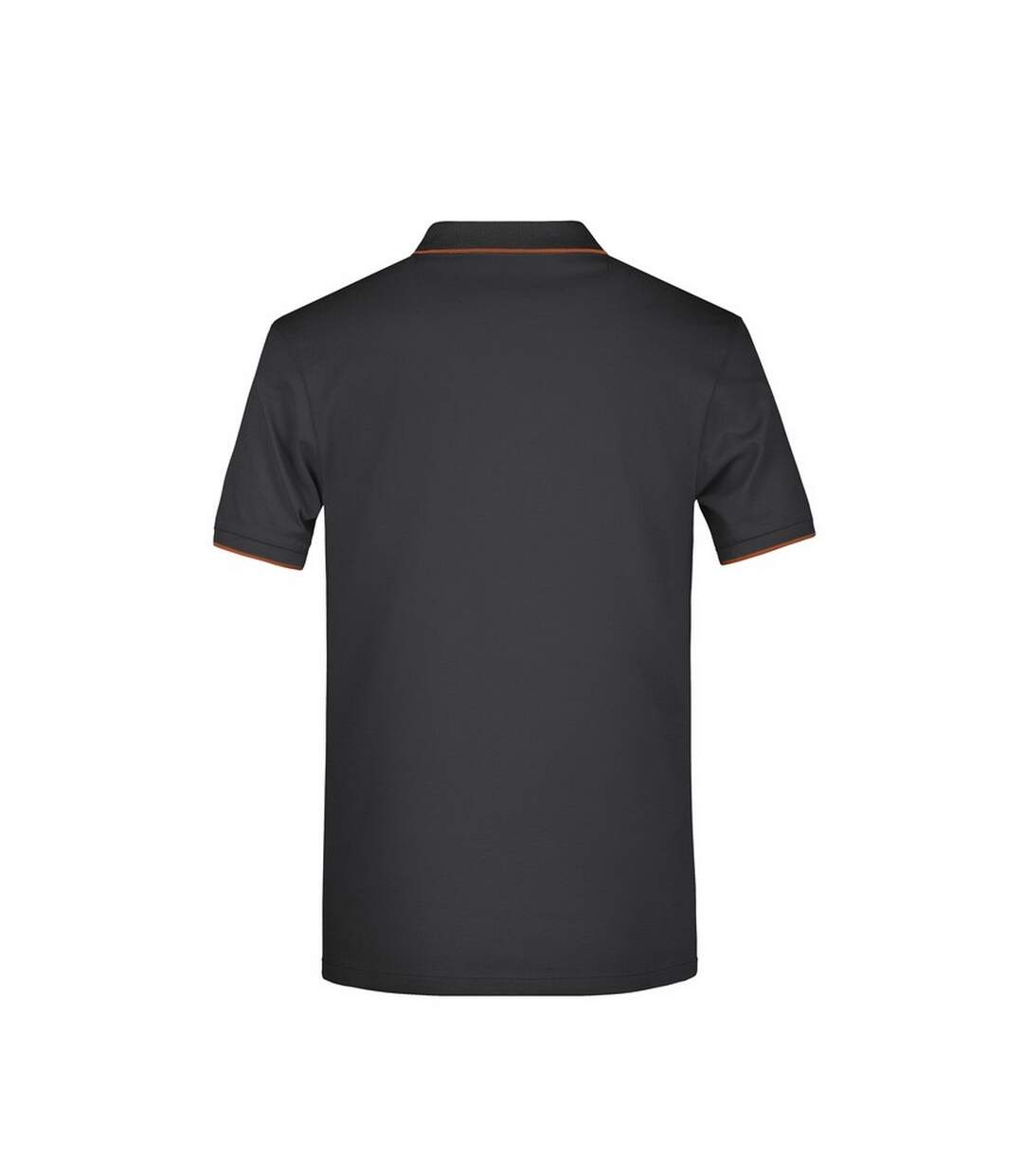 Polo Motif/style Rayures Contrastées Homme Noir Orange James And Nicholson-2