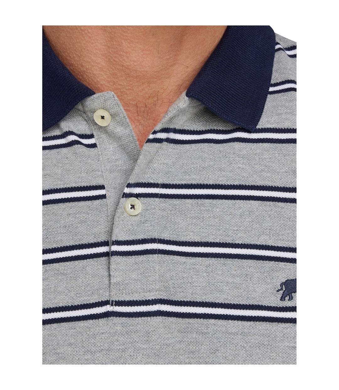 Polo tram homme gris chiné Raging Bull-4