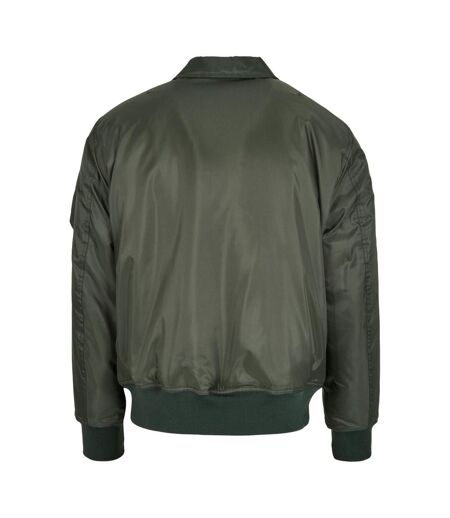 Blouson D'aviateur Homme Olive Foncée Build Your Brand