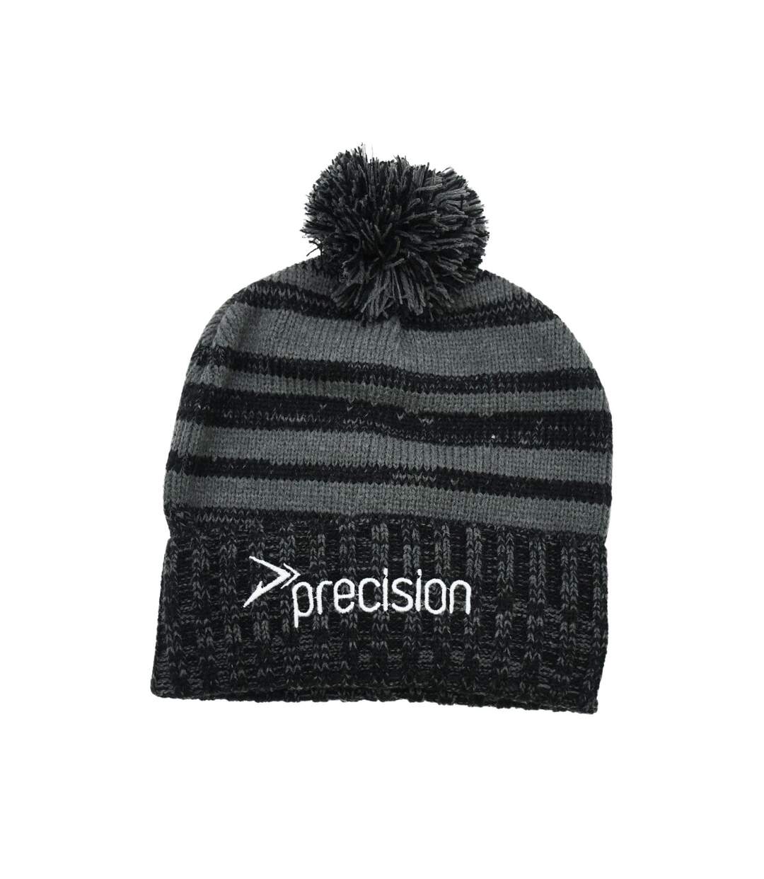 Bonnet À Pompon Noir Gris Precision-1