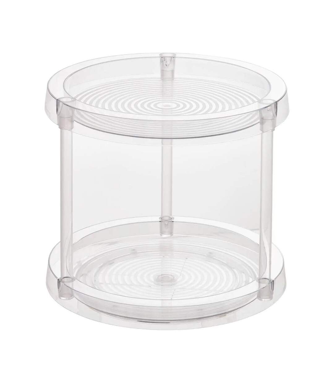 Plateau Rotatif 2 niveaux Selena 26cm Transparent-1