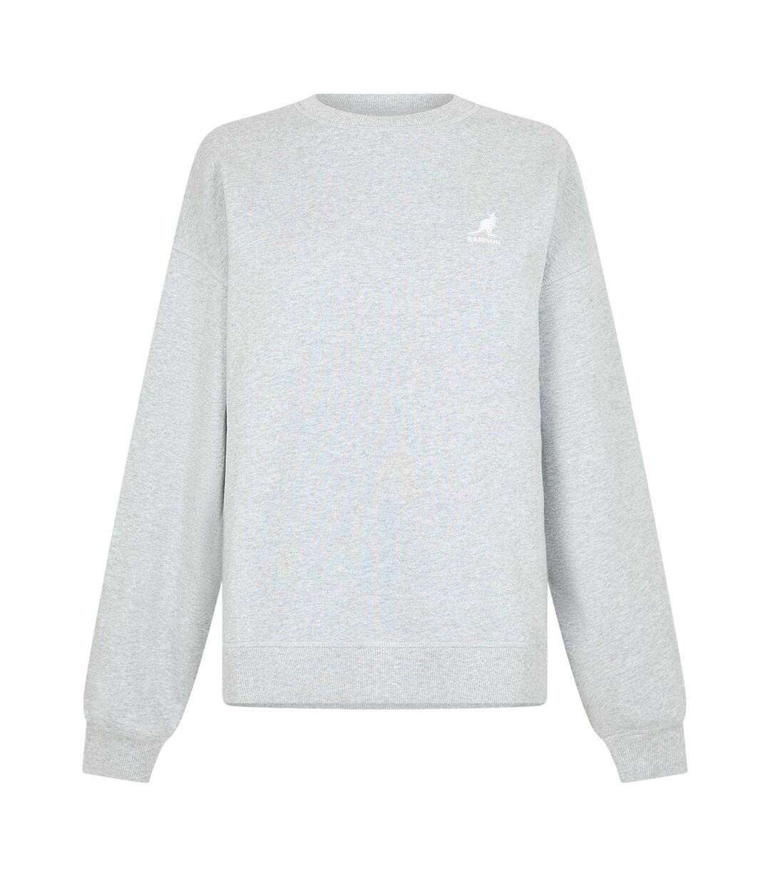 Sweat Motif/style Logo Brodé Femme Gris Chiné Kangol-1