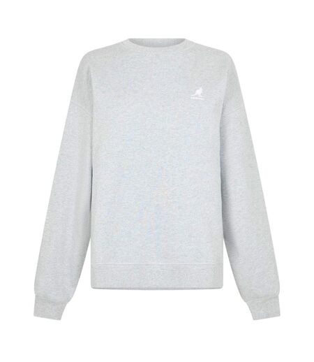 Sweat Motif/style Logo Brodé Femme Gris Chiné Kangol