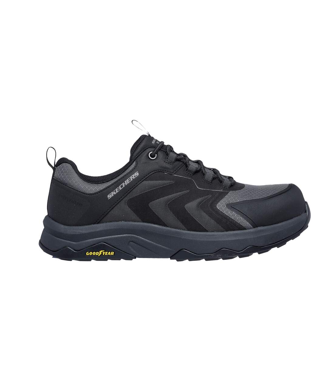 Mens Speed-flex Trekking Safety Trainers Black Skechers-3