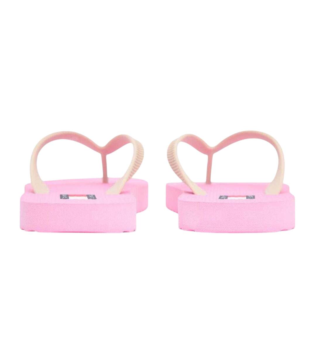 Womens/ladies Logo Flip Flops Pink Tommy Jeans-2