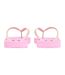Womens/ladies Logo Flip Flops Pink Tommy Jeans-2
