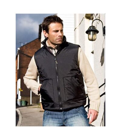 Result Fleece Lined Bodywarmer Water Repellent Windproof Jacket (Black) - UTBC926