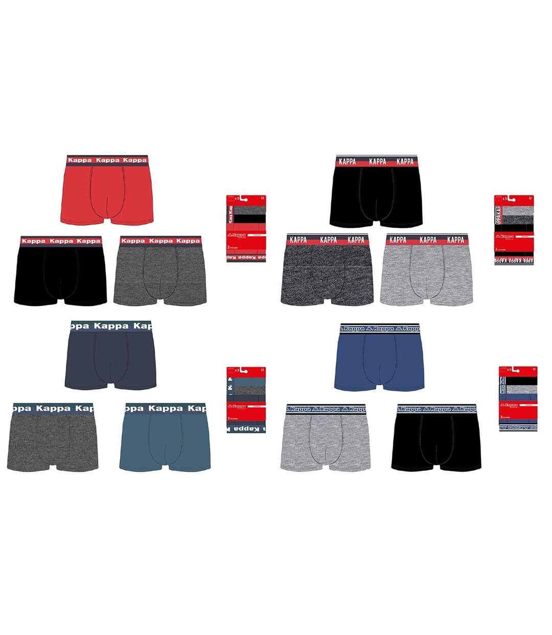 Boxer homme KAPPA Pack de 12 Boxers 891 190