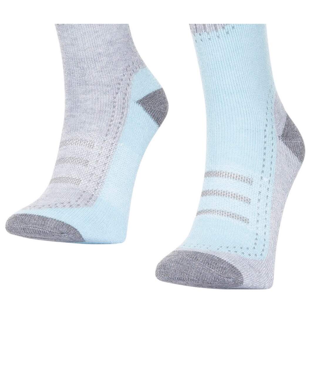 Chaussettes de ski janus femme pourpre/bleu clair Trespass