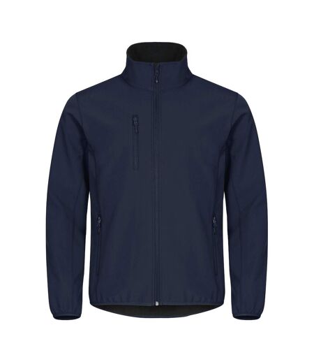 Mens Classic Soft Shell Jacket Dark Navy Clique