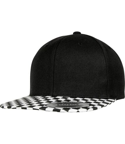 Flexfit By Yupoong Checkerboard Snapback Cap (Black/White)