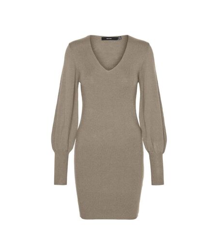 Robe pull beige femme vero moda holly