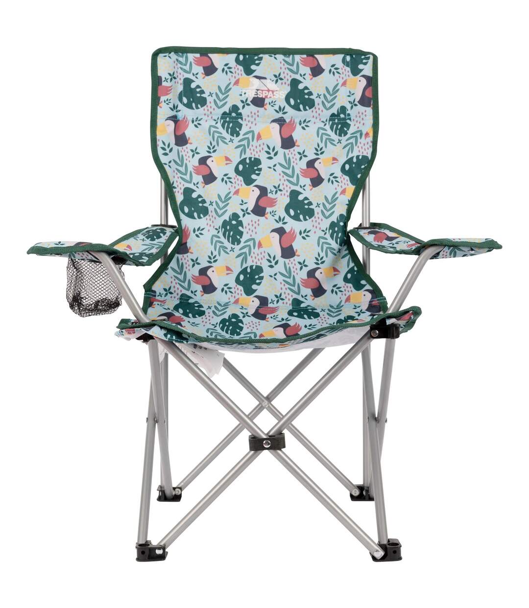 Childrens/kids joejoe tropical leaves camping chair one size multicoloured Trespass-1