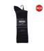 Pack Of 3  Unisex Adult Stripe Ribbed Socks  Black Boss-1