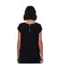 Womens/ladies Vic Crew Neck Relaxed Fit Blouse Black Only-3