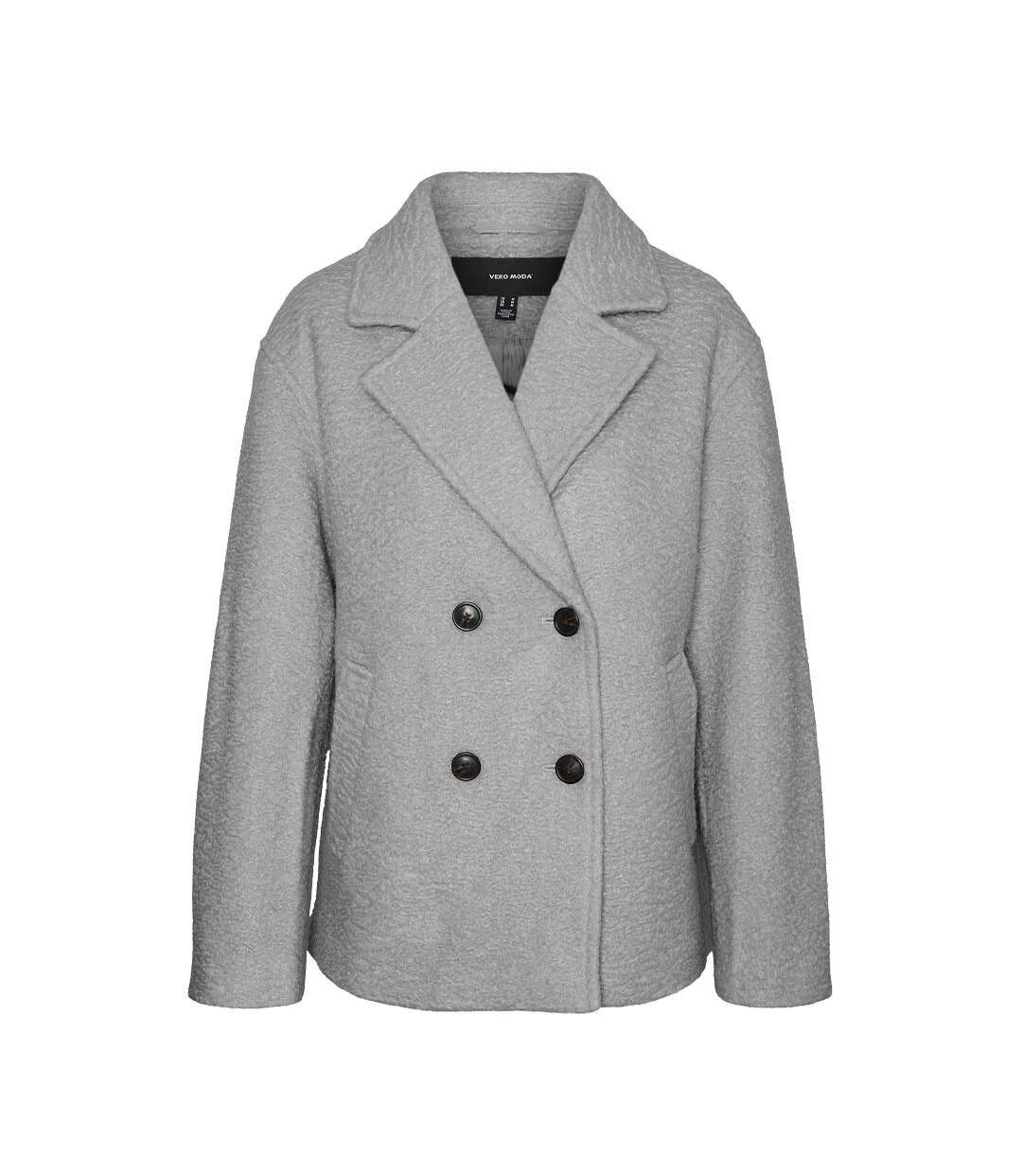 Manteau gris clair femme vero moda elite bella-3