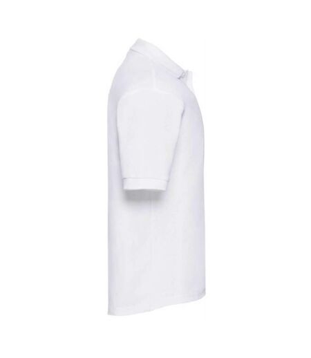 Polo à manches courtes homme blanc Russell