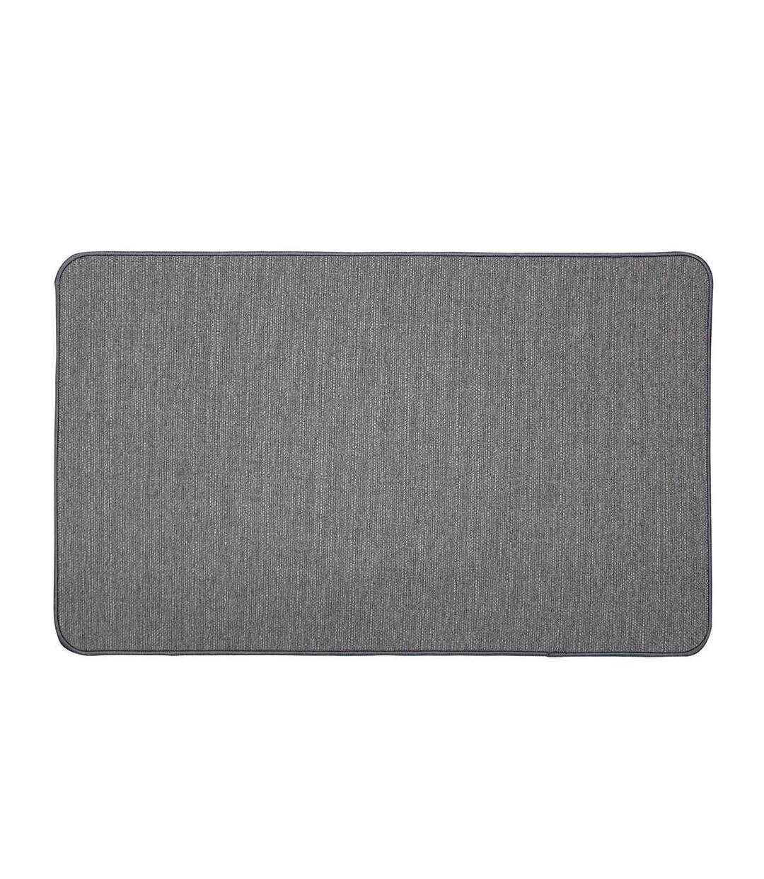 Tapis Déco Tissé Uni Manea 45x75cm Gris-1