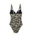 Womens/ladies Sakari Leopard Print Tummy Control One Piece Swimsuit Natural Regatta-2