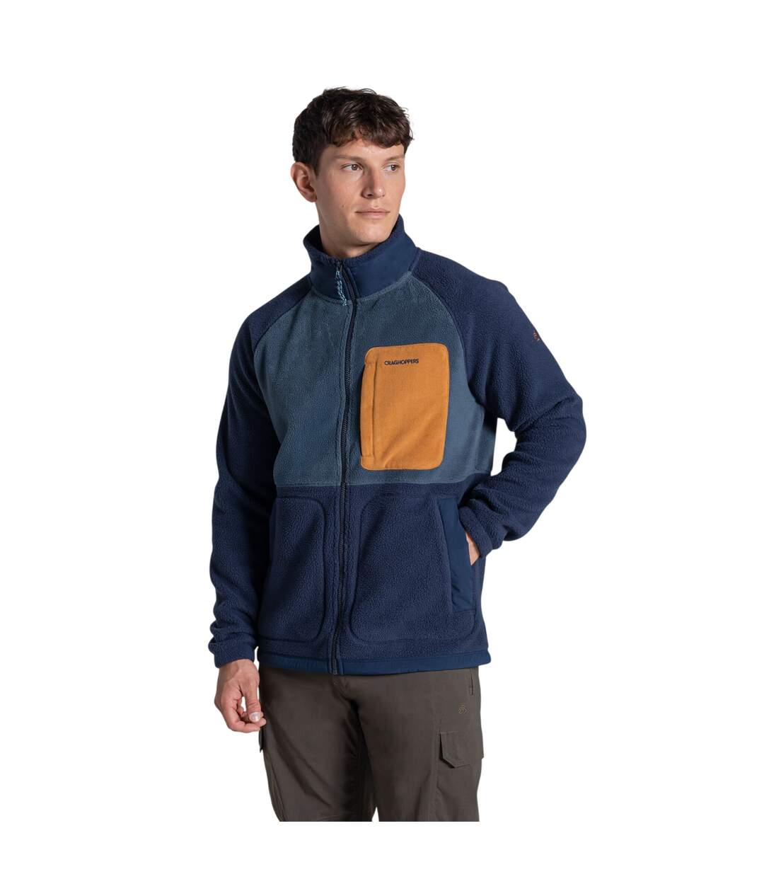 Mens Dades Colour Block Jacket Blue Navy Blue Stone Craghoppers-1