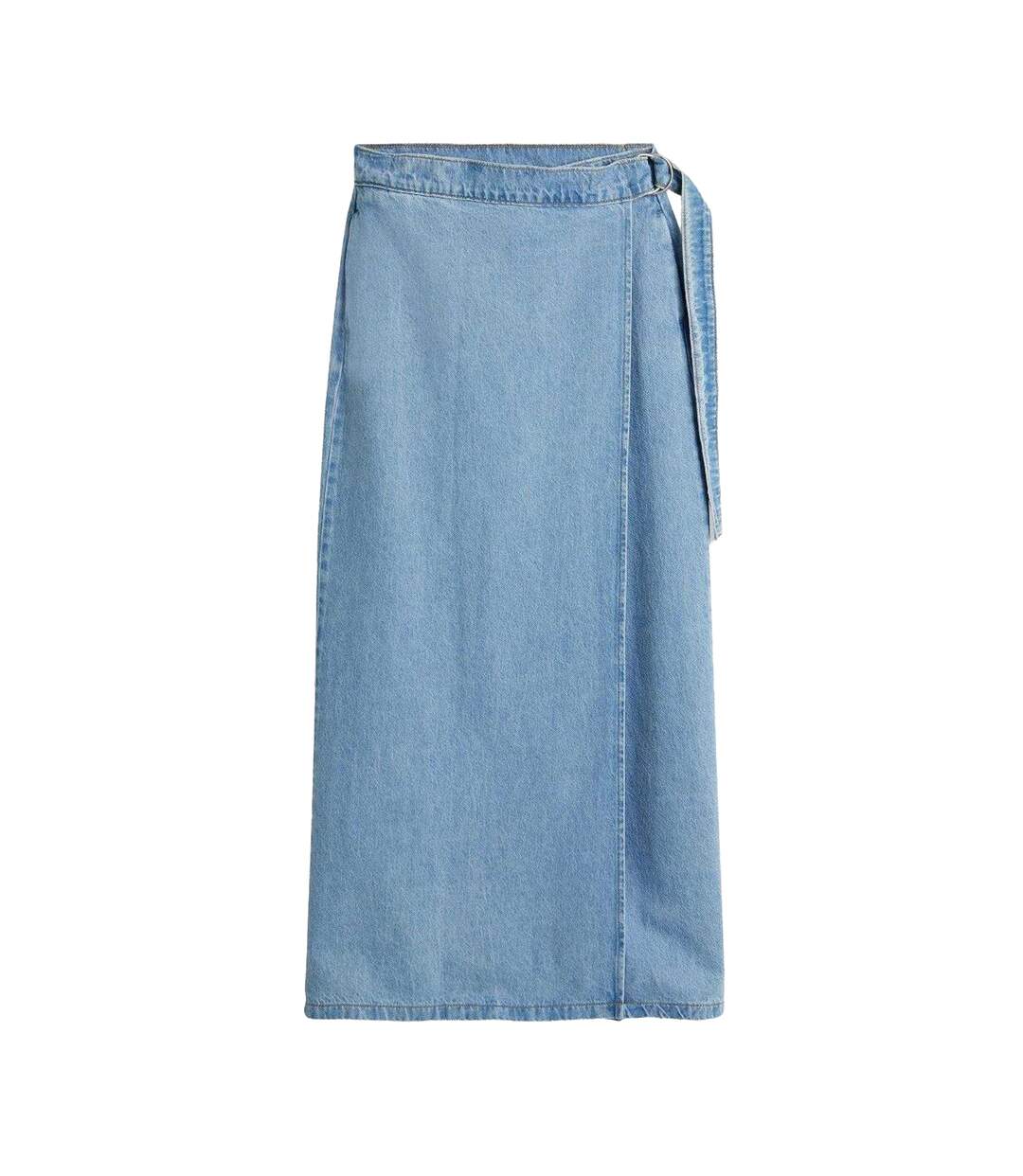 Womens/ladies Column Denim Wrap Skirt Blue Levis-2