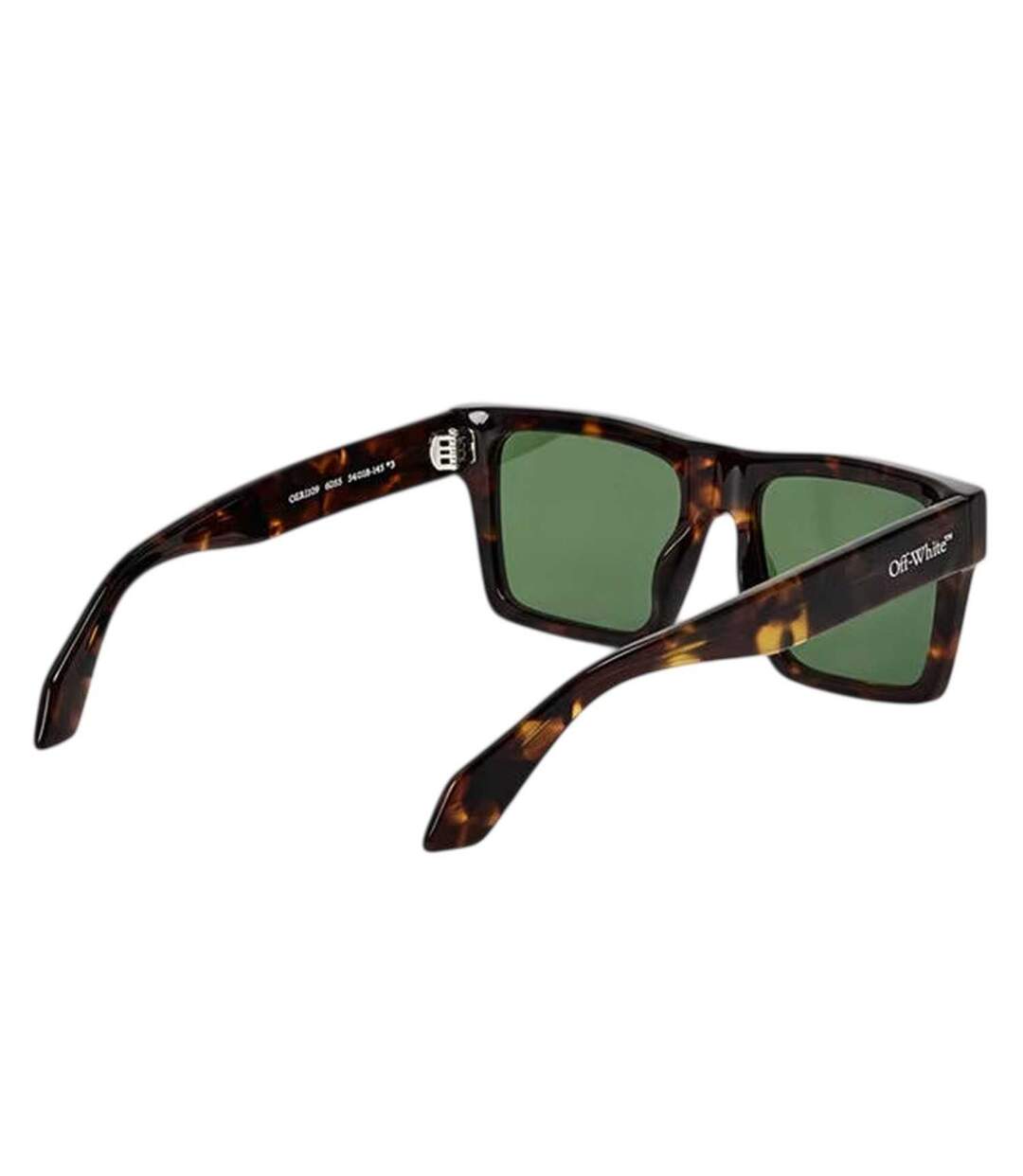 Unisex Adult Lawton Square Frame Sunglasses One Size Havana Green Off White-3