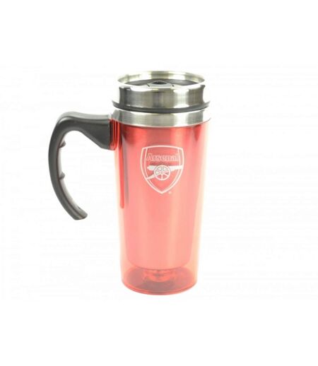 Arsenal FC Official Soccer Travel Mug (Red/Silver) (One Size) - UTBS255