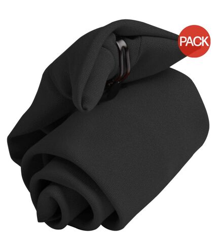 Lot de 2  Cravate à clipser homme taille unique noir Premier