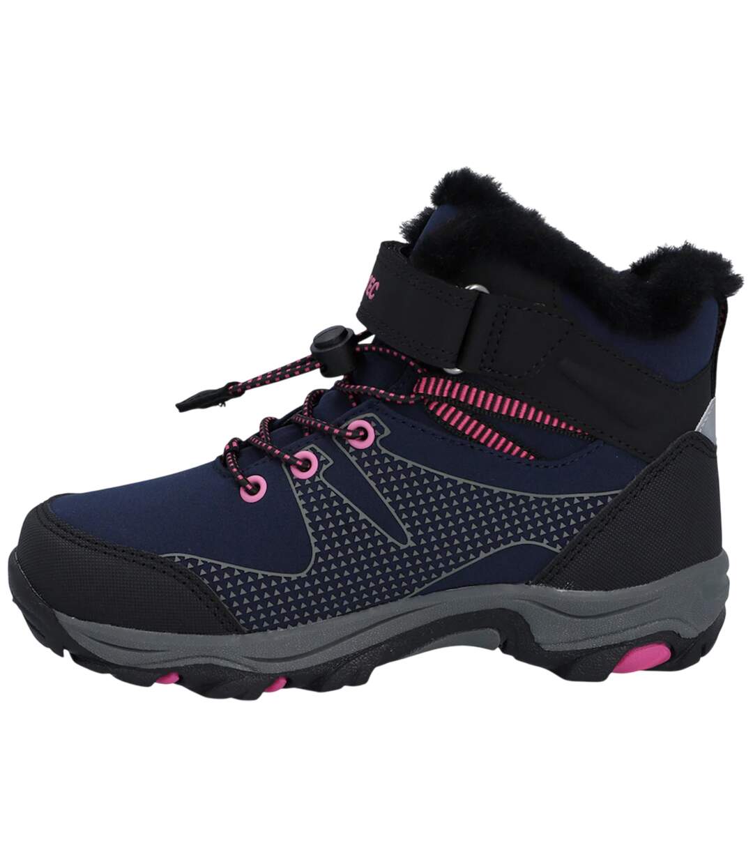 Chaussures Montantes De Marche Jackdaw Enfant Bleu Marine Gris Foncé Magenta Hi-Tec-3