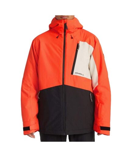 Veste de ski orange/noir homme o'neill hammer