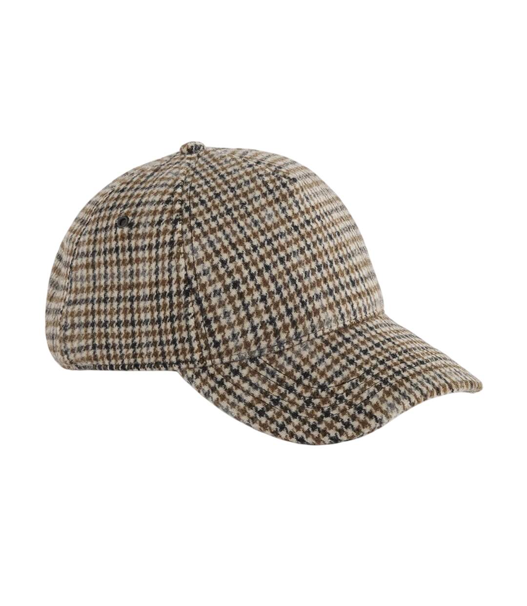 Casquette Motif/style À Carreaux Marron Clair À Carreaux Beechfield-1