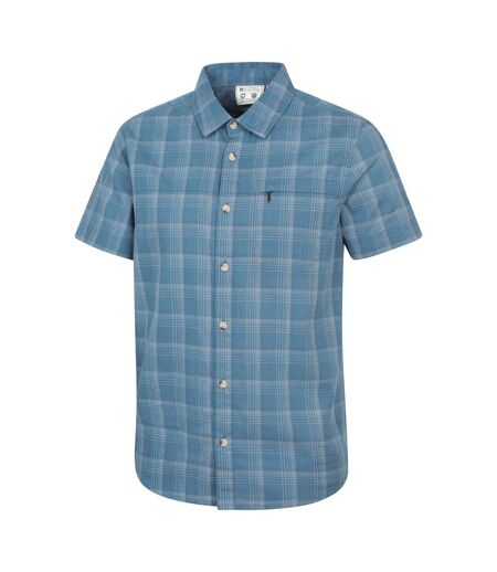 Mens Holiday Cotton Shirt Dark Blue Mountain Warehouse