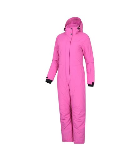 Womens/ladies Cloud Ski Suit Bright Pink Mountain Warehouse