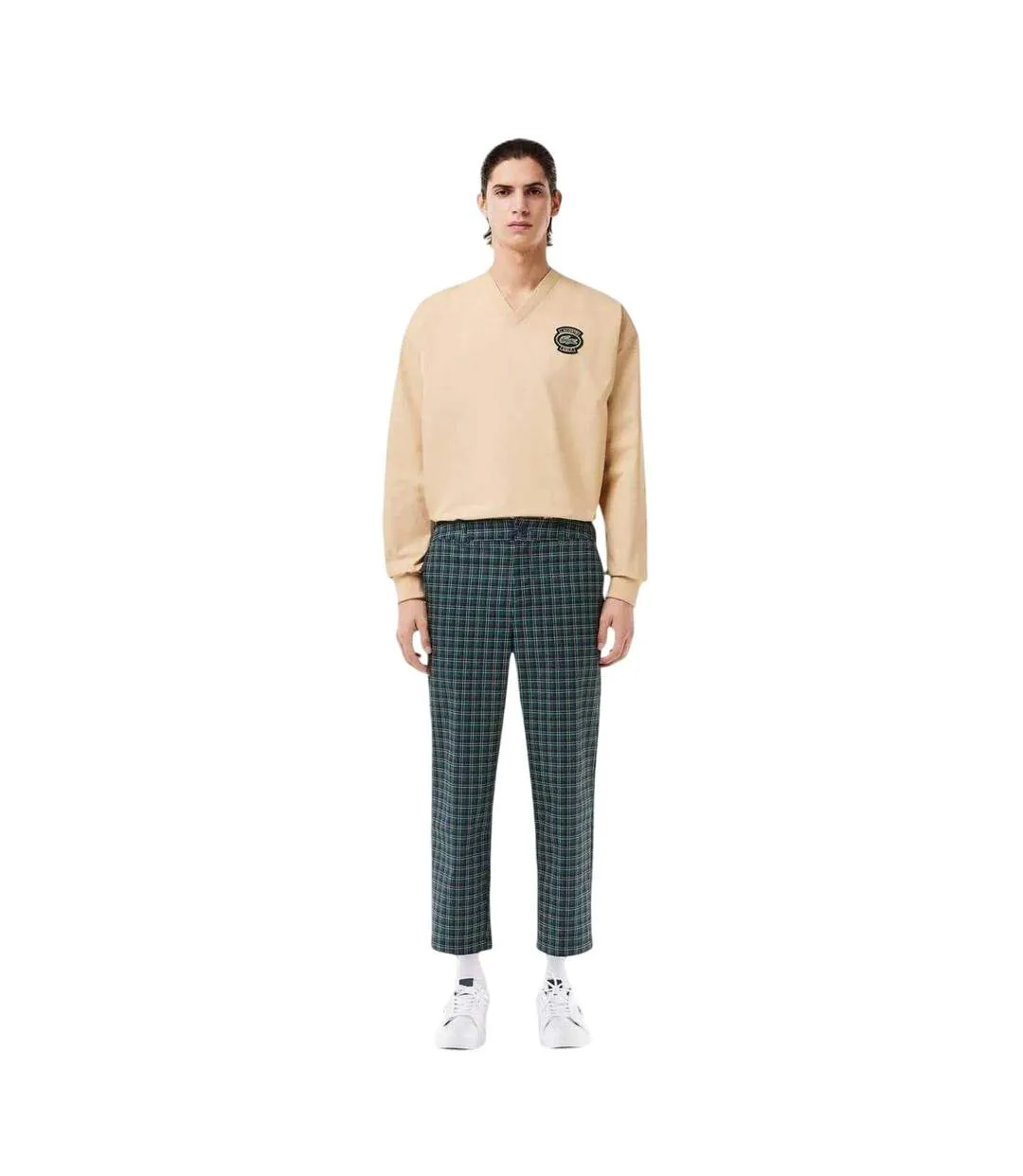 Pantalon Motif/style Imprimé Intégral Homme Bleu Marine Foncé Rouge Lacoste-4