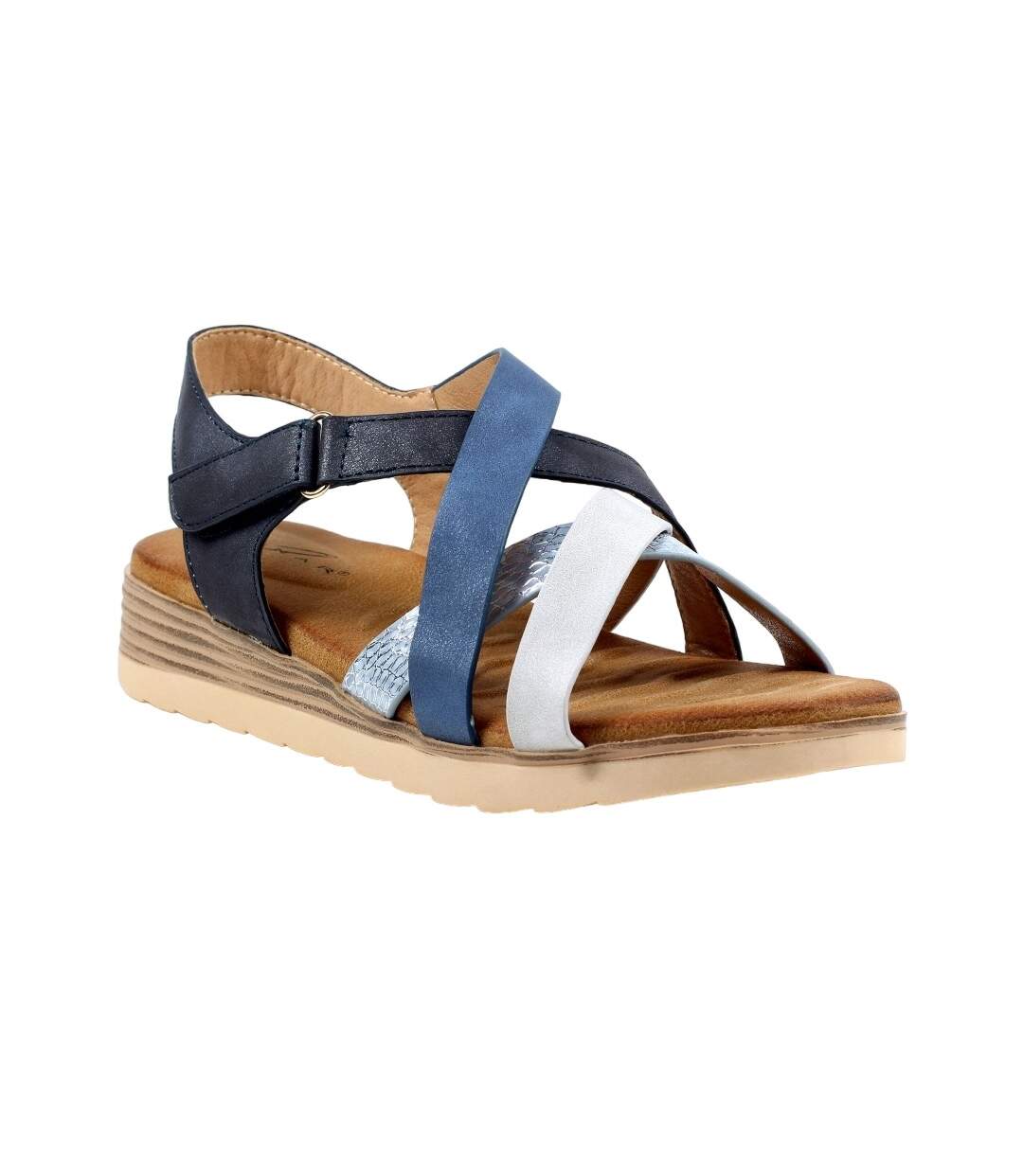 Sandales cayman femme bleu Lunar-1