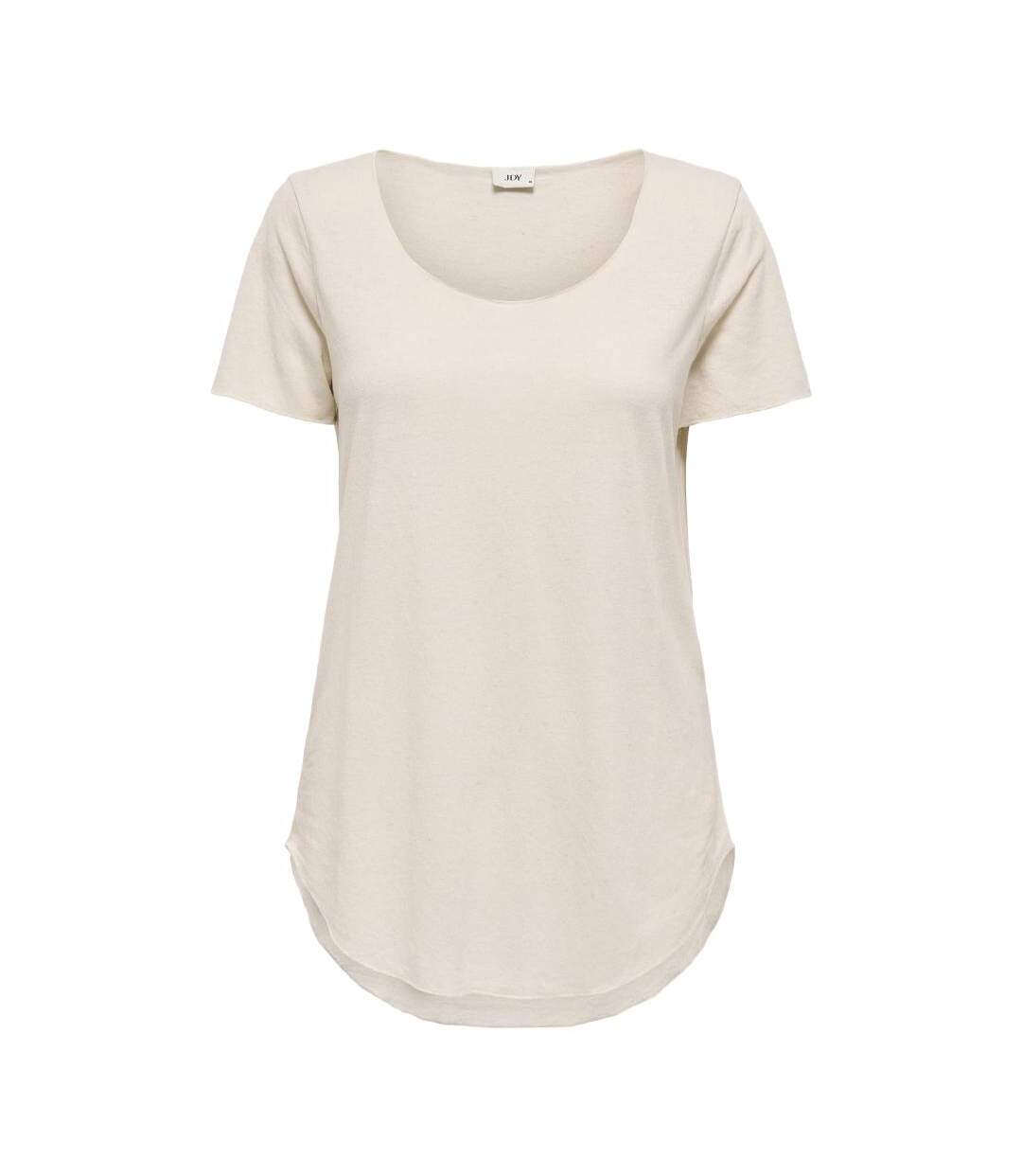 T-Shirt beige femme jdy linette - l-1