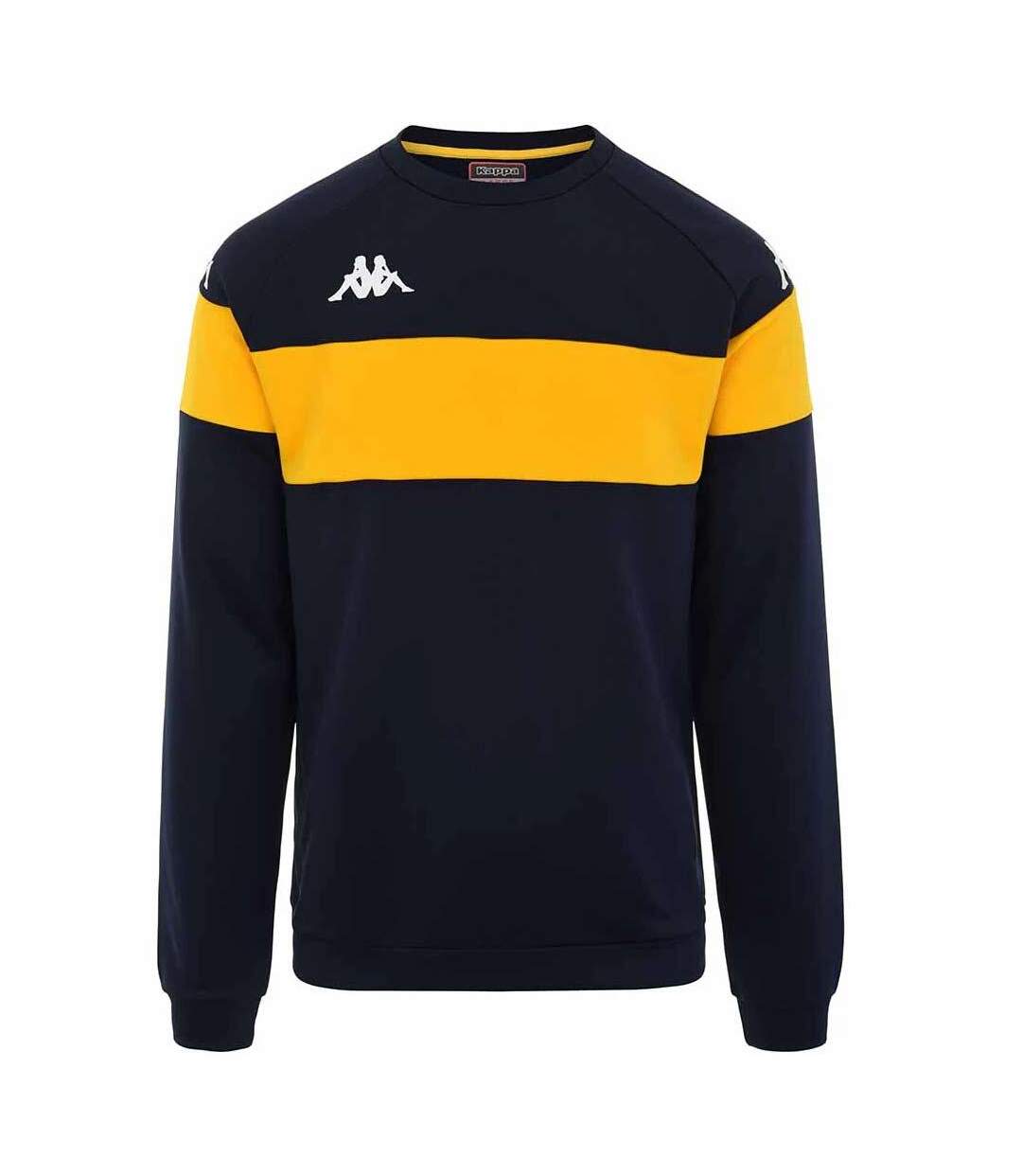 Sweat marine/jaune homme kappa dido-1