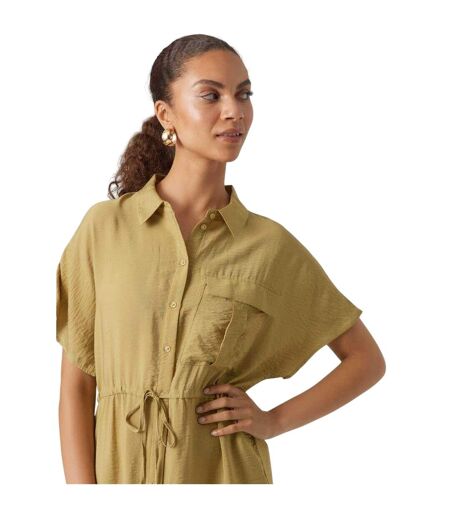Robe Chemisier Mi-longue Iris Femme Kaki Vero Moda