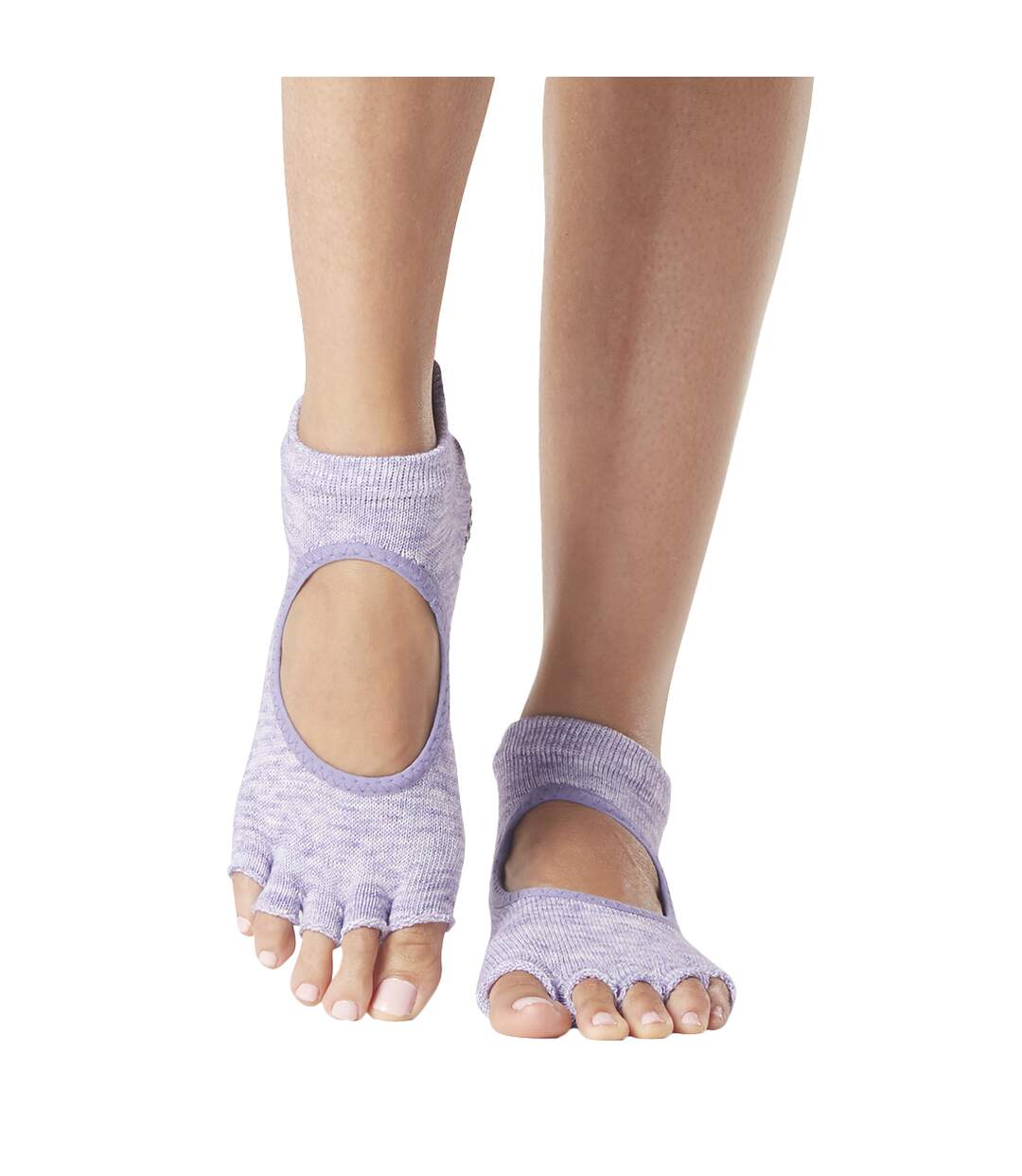 Chaussettes à demi-orteils antidérapantes bellarina femme violet Toesox-1