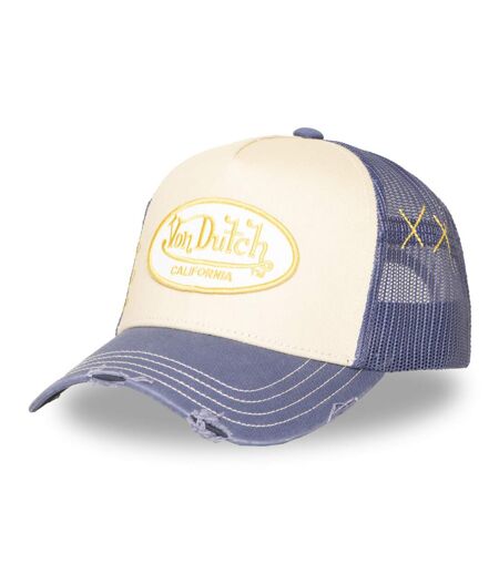 Casquette trucker avec filet effet usé et patch brodé Used Vondutch