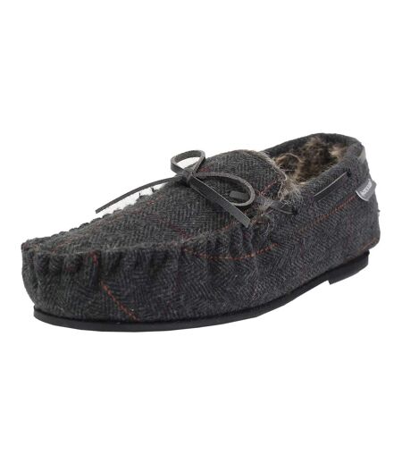 Mens Moccasin Slippers with Memory Foam