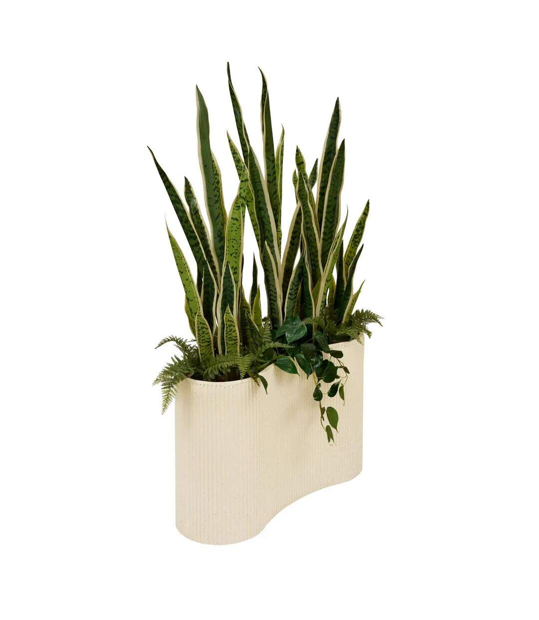 Sansevieria Artificielle en Pot Sky 163m Vert & Beige-1