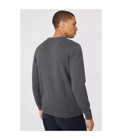 Maine Mens Premium Cotton Crew Neck Sweater (Gray) - UTDH1848