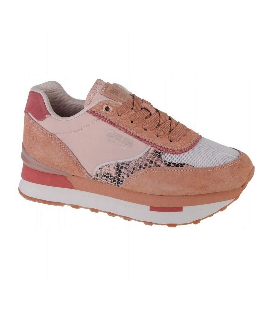 Baskets Motif/style Logo Femme Rose Big Star-1