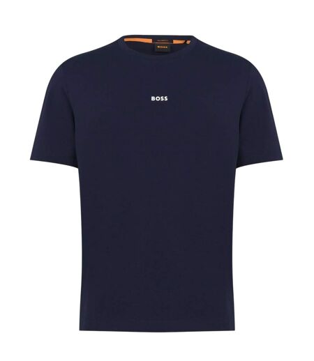 Mens Tchup Logo Oversized T-shirt Navy Boss