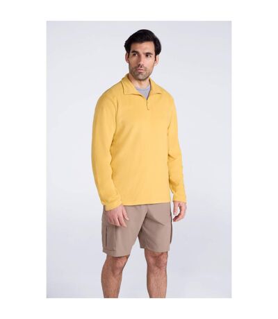 Mens Camber Ii Camo Half Zip Fleece Top Bright Yellow Mountain Warehouse